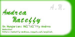 andrea mateffy business card